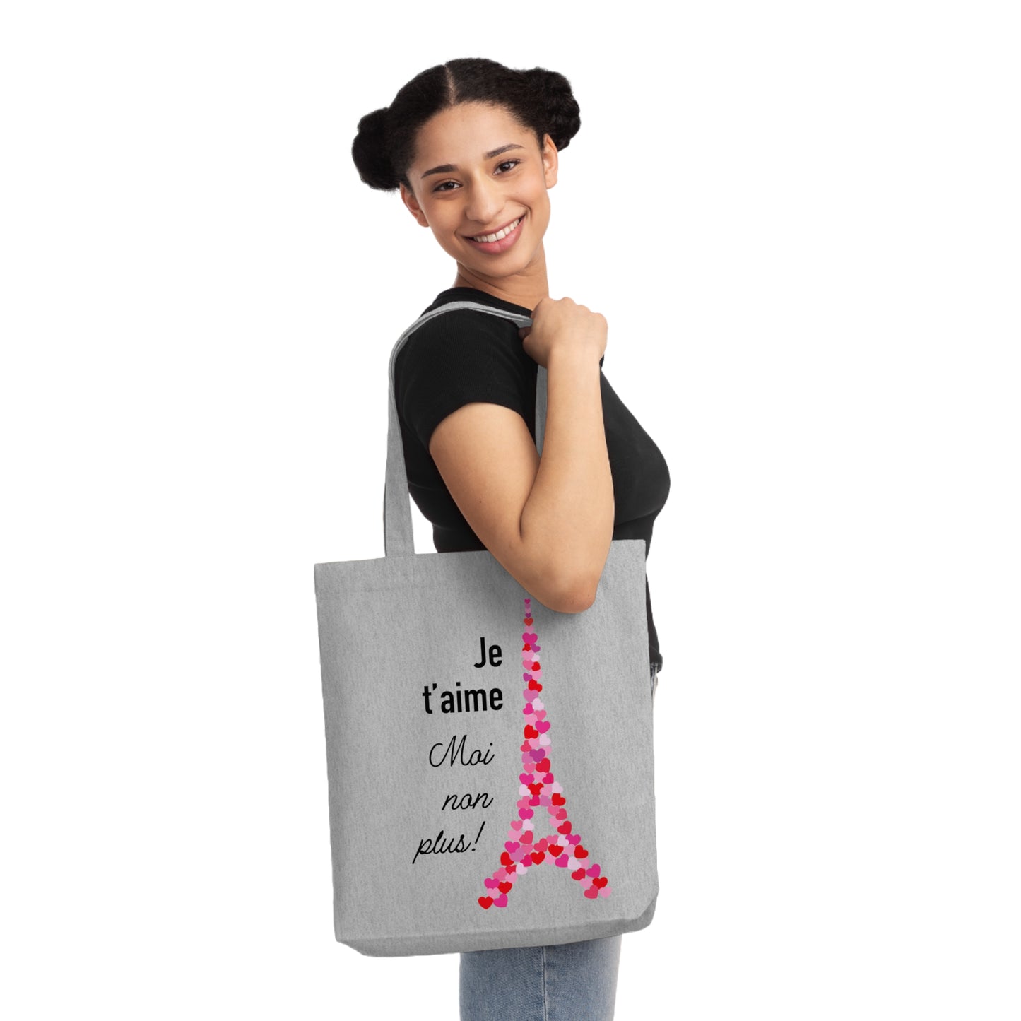 Woven Tote Bag: Je t'aime. Moi non plus