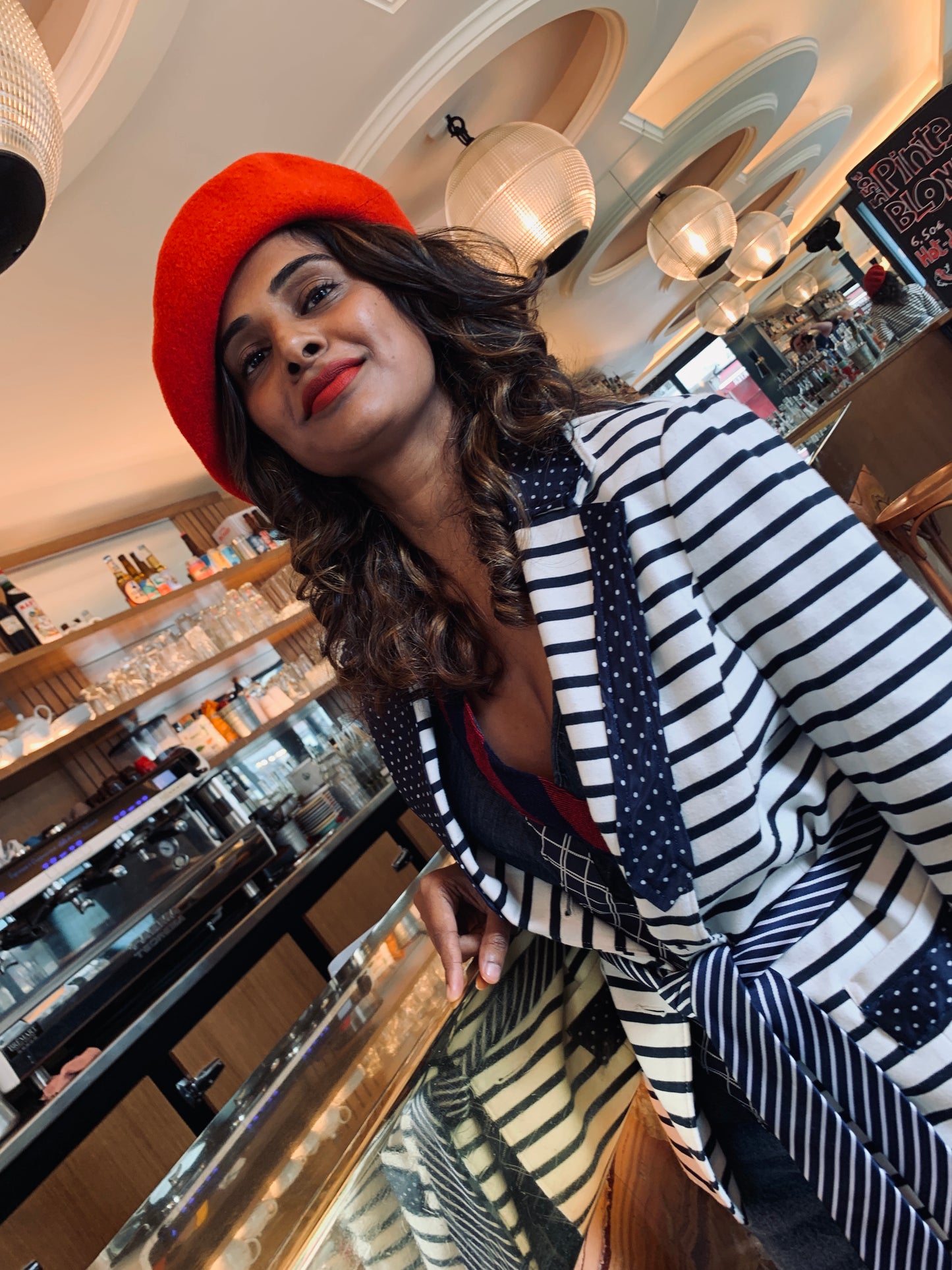 Upcycled White Jacket with Nautical-Inspired French Elegance