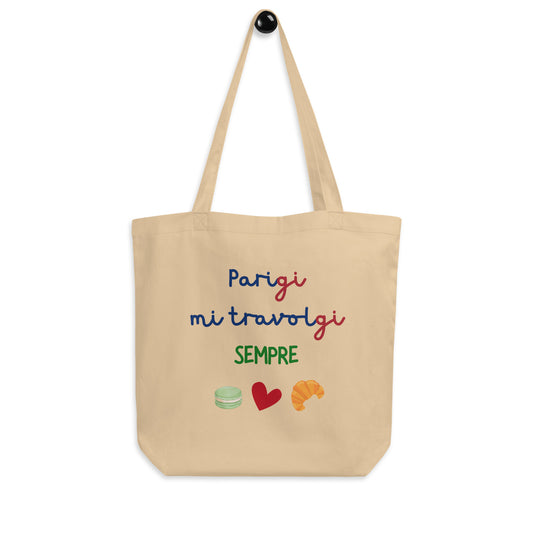 Eco Tote Bag: Parigi mi travolgi sempre (Italiano)