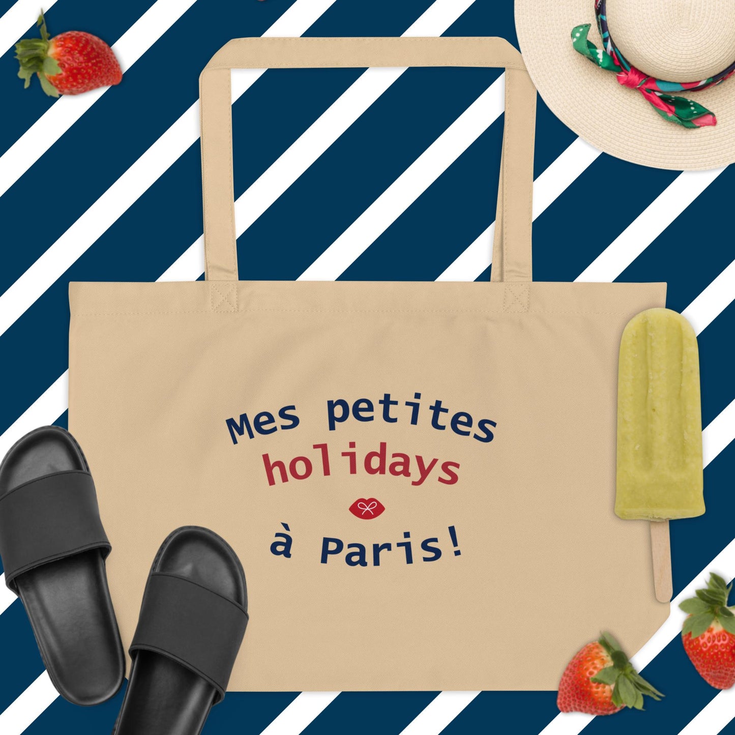 Large tote bag: Mes petites holidays à Paris!