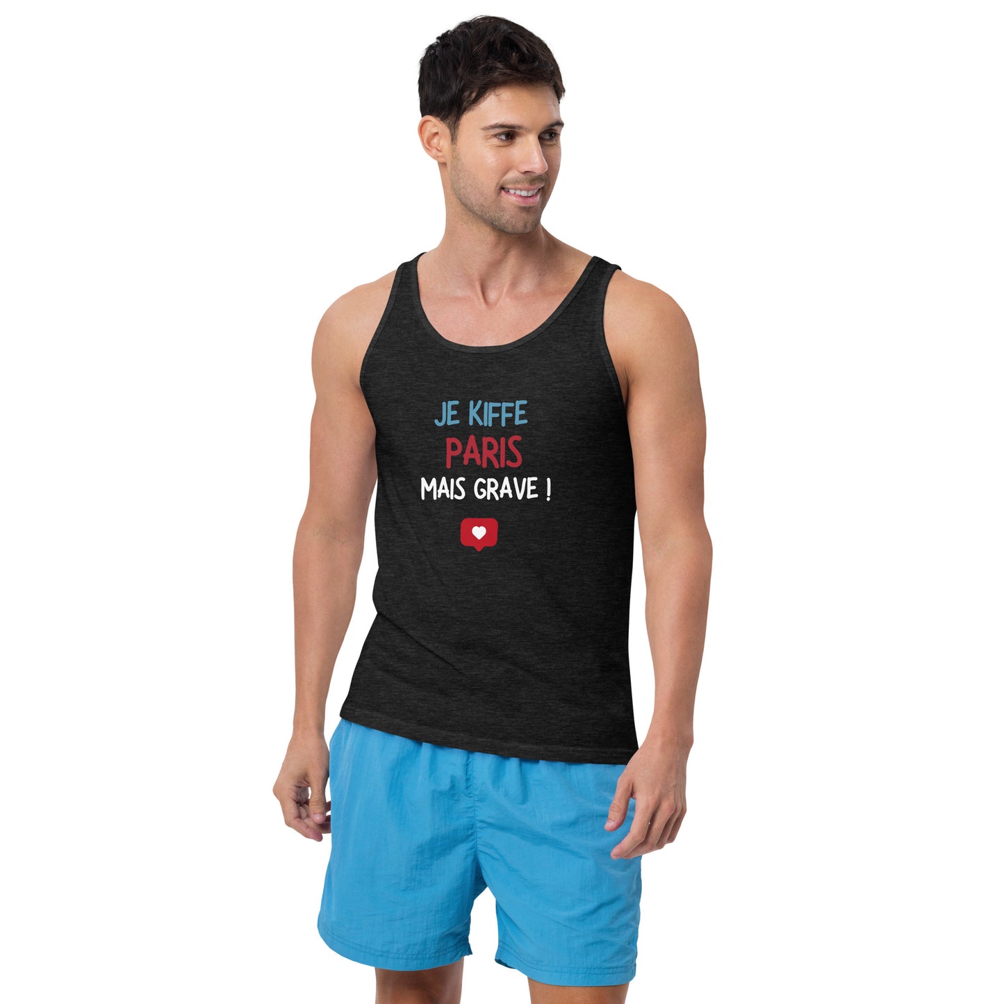 Men's Tank Top: Je kiffe Paris mais grave!