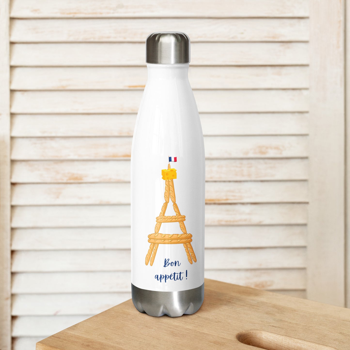 water bottle: Baguette Eiffel Tower