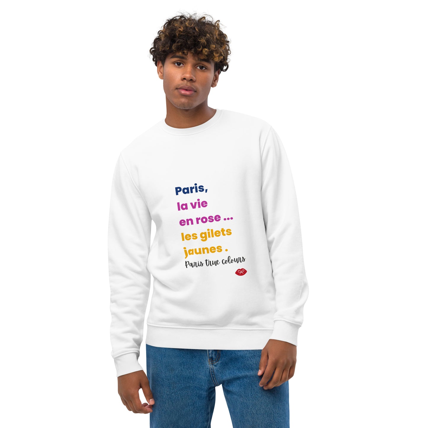 Unisex eco sweatshirt: Paris la vie en rose