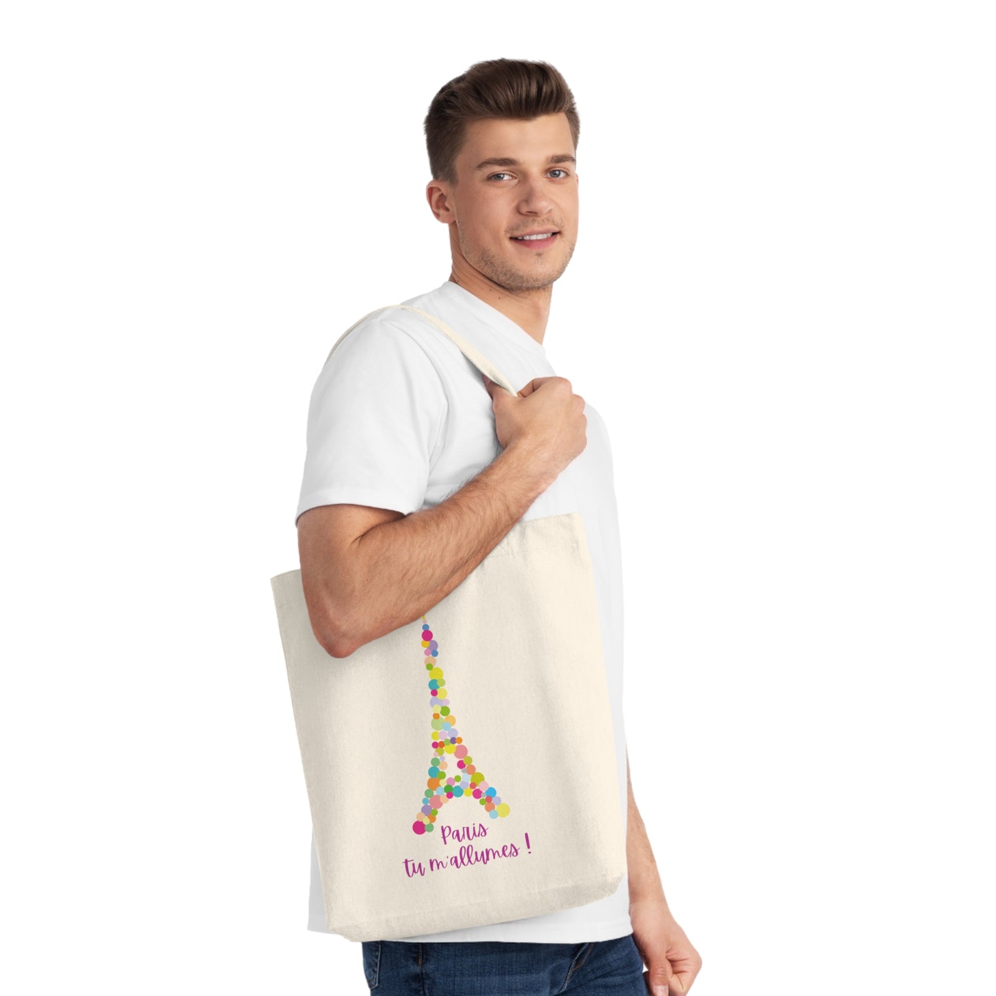 Woven Tote Bag: Paris tu m'allumes!