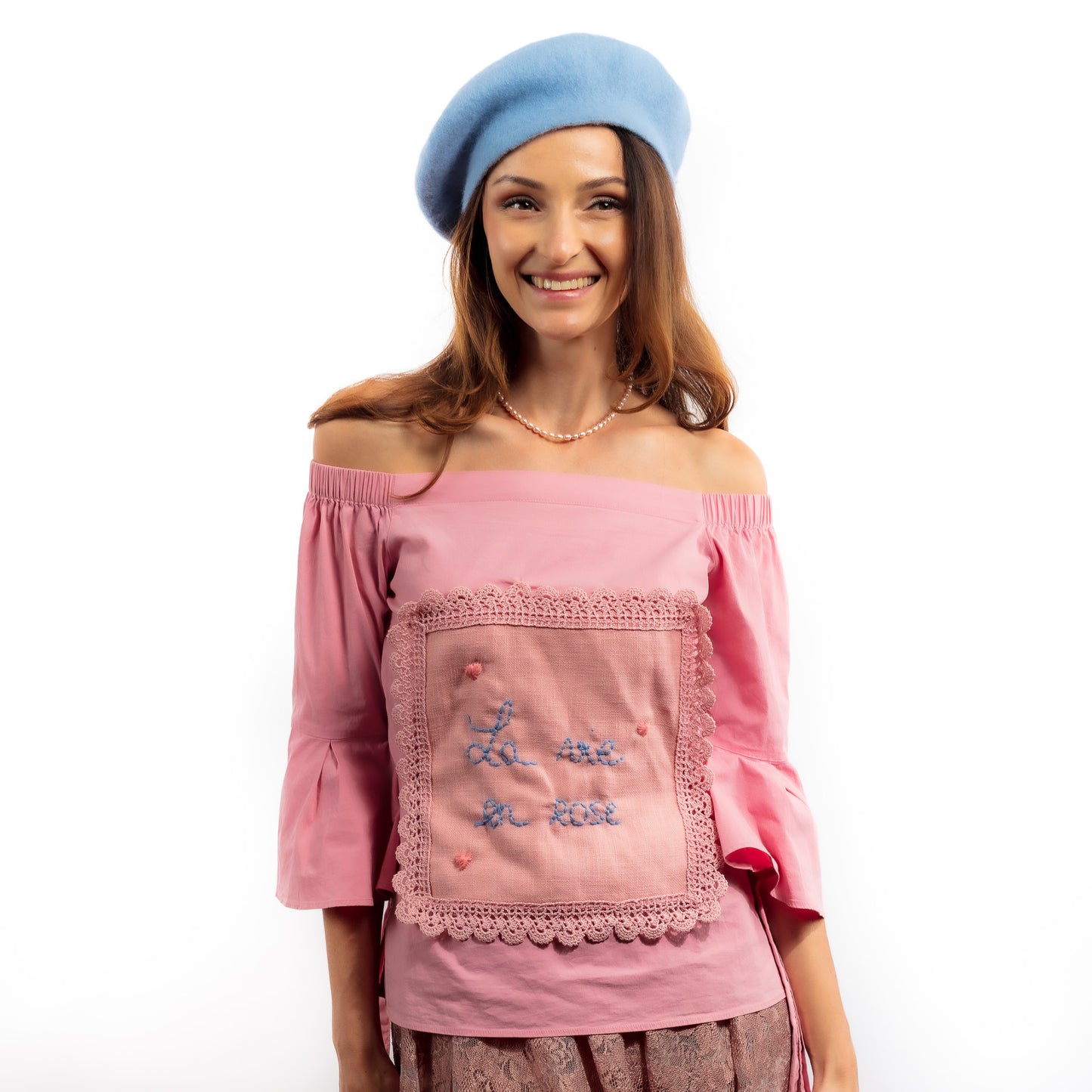 Upcycled "La Vie en Rose" Blouse