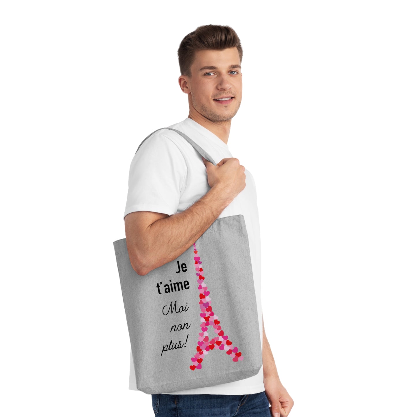 Woven Tote Bag: Je t'aime. Moi non plus