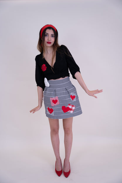 Upcycled Short Skirt – Retro & Romantic Spirit