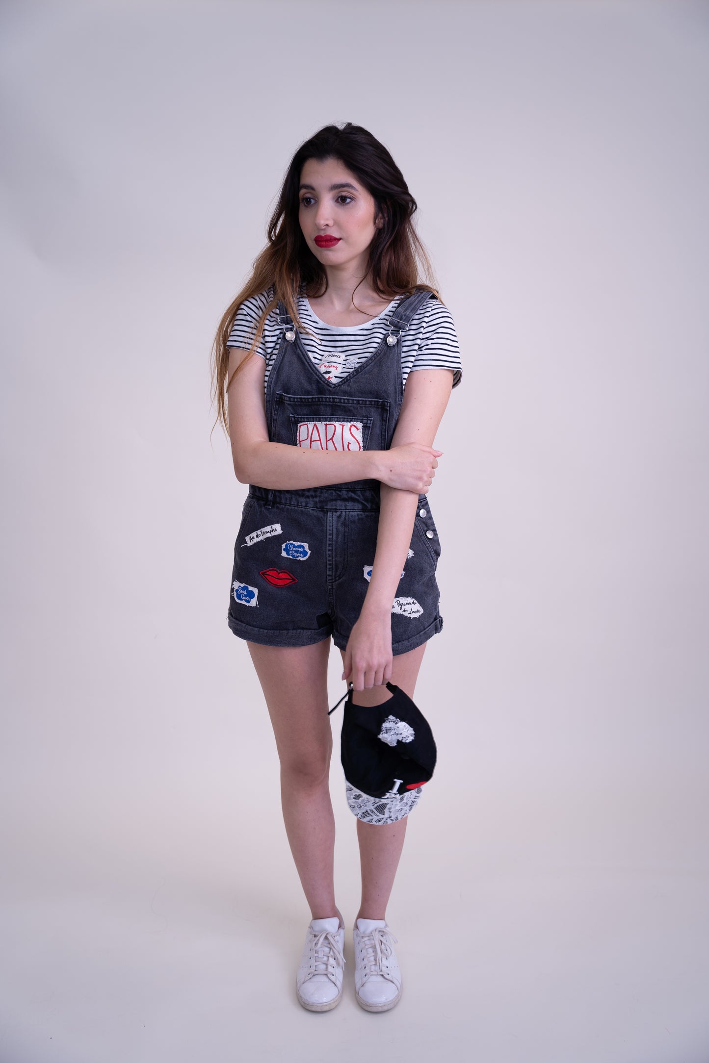 Upcycled Black Denim Salopette Overall