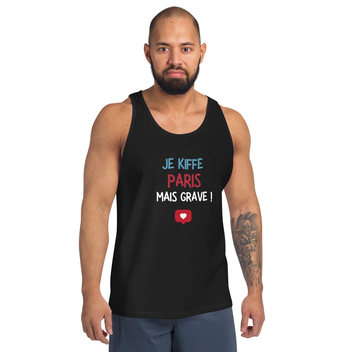 Men's Tank Top: Je kiffe Paris mais grave!