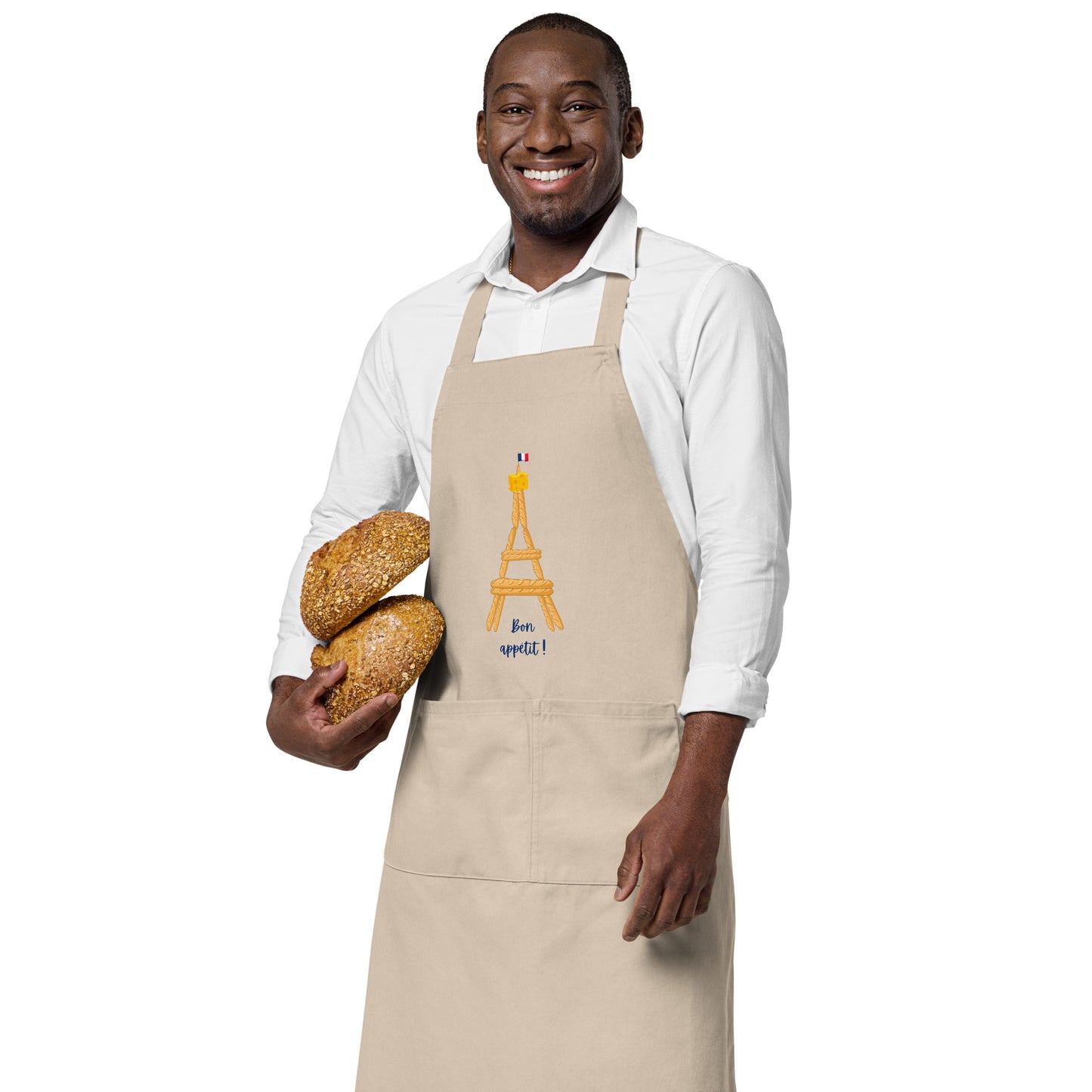 Cotton apron: Eiffel Tower Baguette