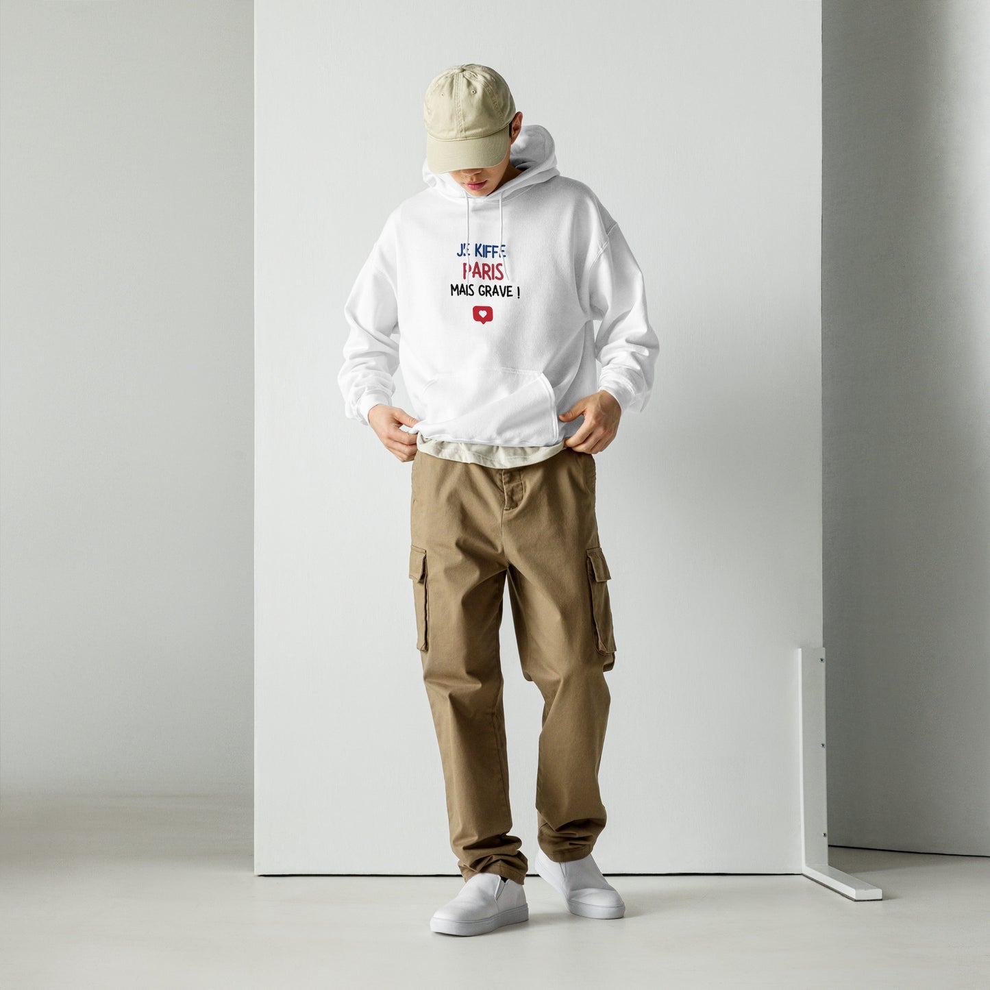 Unisex Hoodie: Je kiffe Paris mais grave!