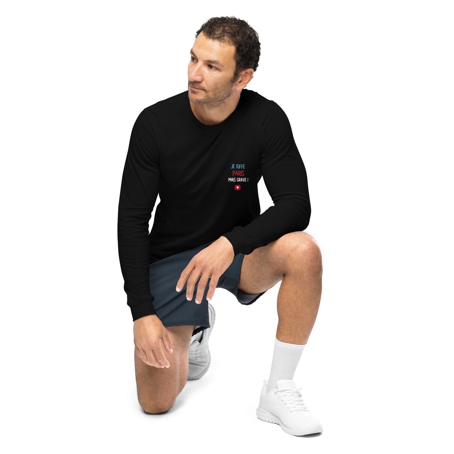 Unisex Long Sleeve Tee: Je kiffe Paris mais grave!