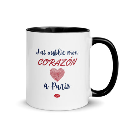 Mug; J'ai oublié mon corazon à Paris