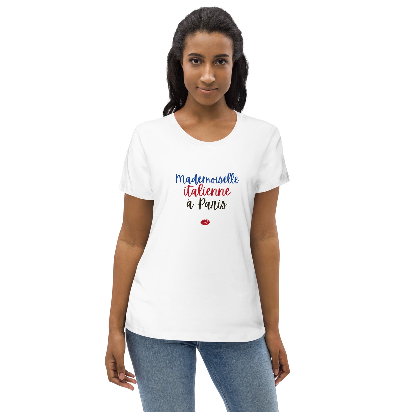 Women's eco tee: Mademoiselle italienne à Paris