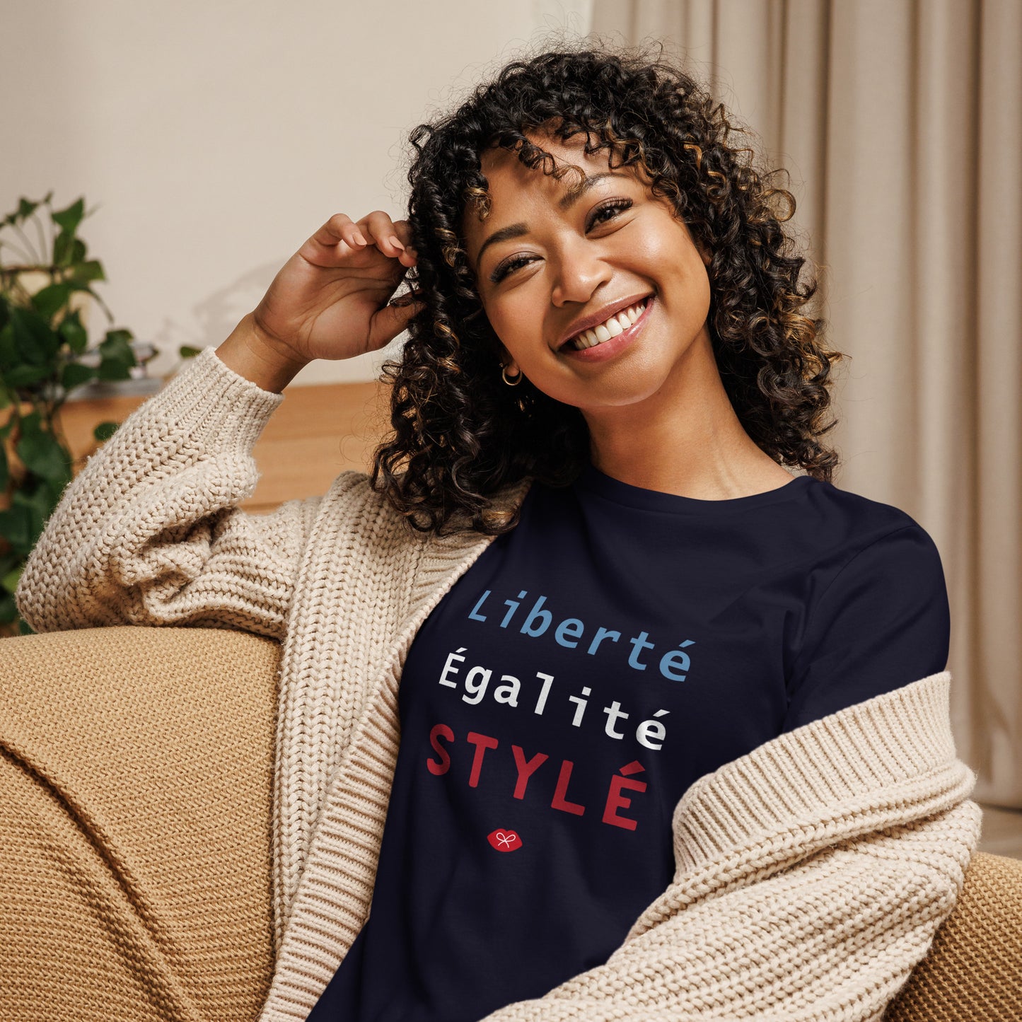 Women's T-Shirt:Liberté, Égalité, STYLÉ - French motto