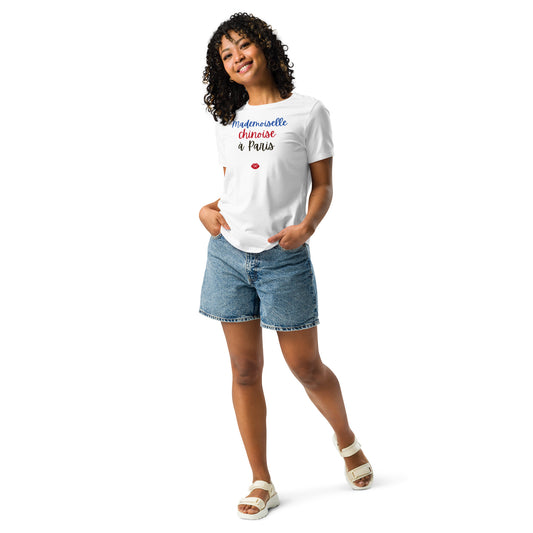 Women's Relaxed T-Shirt: Mademoiselle Chinoise à Paris