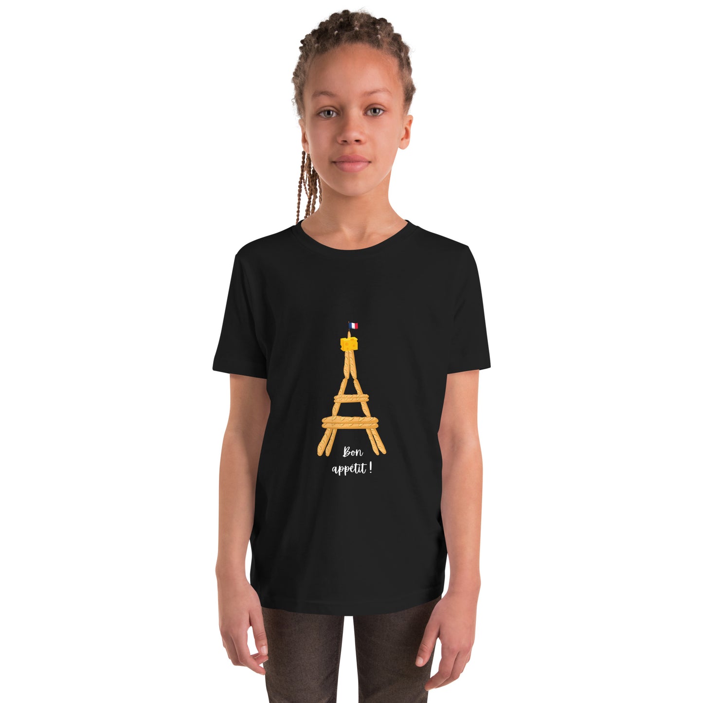 Youth T-Shirt: Baguette Eiffel Tower