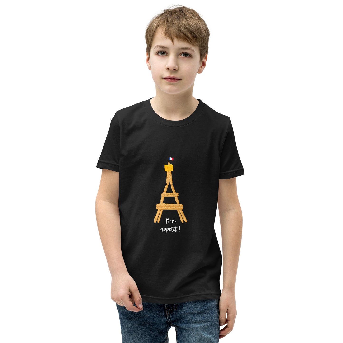 Youth T-Shirt: Baguette Eiffel Tower
