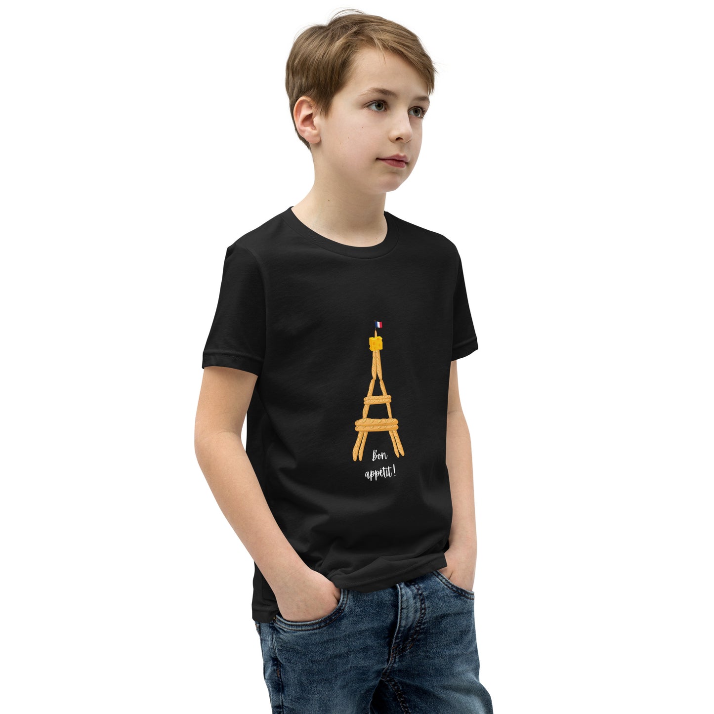 Youth T-Shirt: Baguette Eiffel Tower