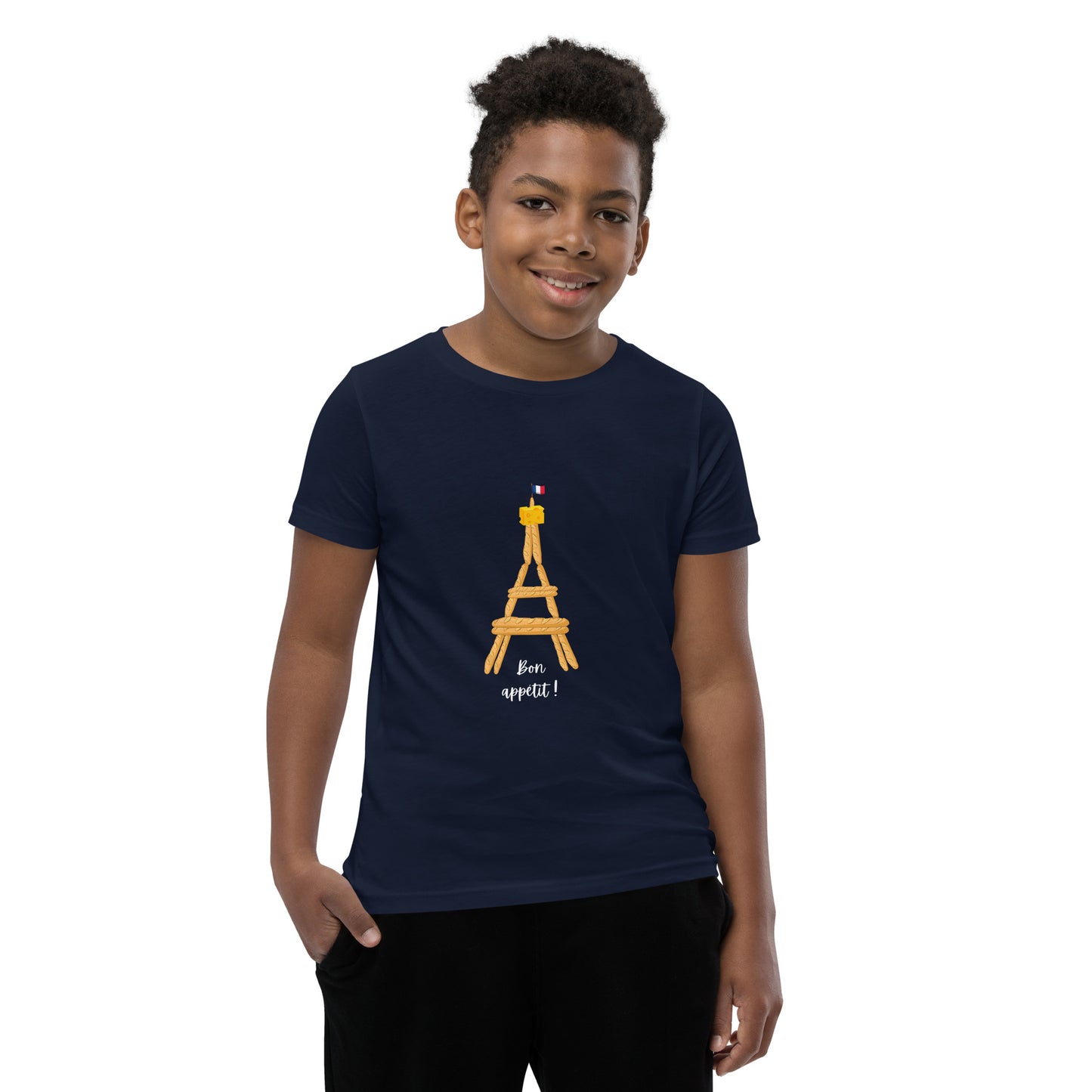 Youth T-Shirt: Baguette Eiffel Tower