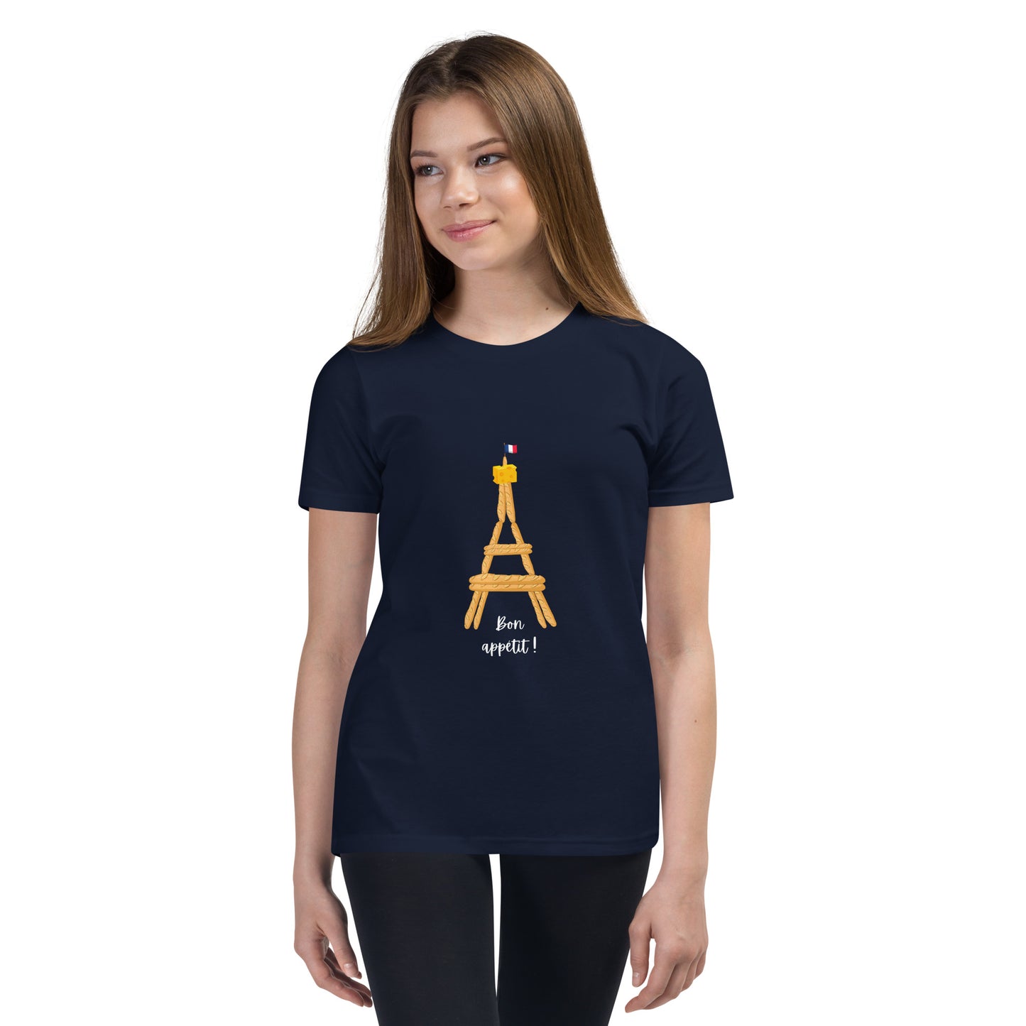 Youth T-Shirt: Baguette Eiffel Tower